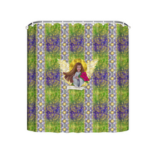 Load image into Gallery viewer, Prosperity Angel : Bath Shower Curtain – 12 different sizes – Free standard shipping
