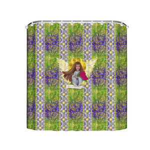 Prosperity Angel : Bath Shower Curtain – 12 different sizes – Free standard shipping