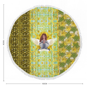 Health Angel : Round picnic or beach  Mat - 150cm x 150cm - 59'' x 59'' -  Free standard shipping