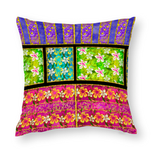 Load image into Gallery viewer, Golden Daisies complex pattern :  Square Cotton pillow case - Double side printing - Multi sizes - Free standard shipping
