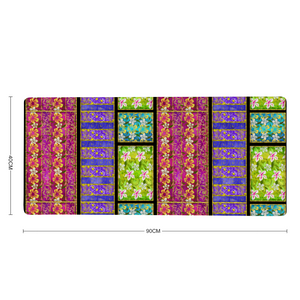 Golden Daisies mixed pattern : Large Rectangular Non-slip Mouse Pad 40cm x 90cm 16" x 35" - Free standard shipping