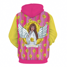 Load image into Gallery viewer, Good Fortune Angel : Sweater hoodie with pocket allover print -Magenta Pattern - Small Up to 7XL - Free standard shipping
