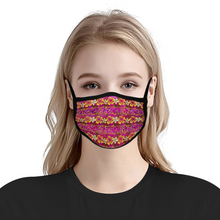 Load image into Gallery viewer, Golden Daisies Magenta Pattern : Adult Protection mask - Face Cover - 17cm x 13cm - 6.7&quot; x 5.1&quot; -  Free standard shipping
