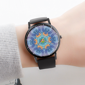 Magic stardust pattern purple : Black Plastic Quartz Watch in premium gift box - 1.6 × 1.6" - Free standard shipping