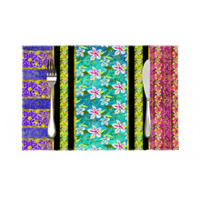 Load image into Gallery viewer, Golden Daisies mixed pattern : Heat Resistant Placemats  - 11.8&quot; x 17.7&quot; -  30cm x 45cm - 4 Sheets Per Set - Free standard shipping
