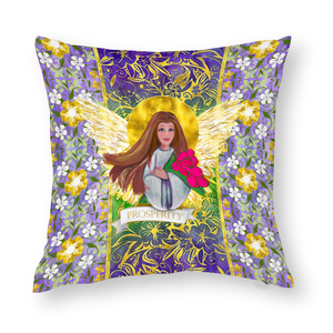 Prosperity Angel :  Square Cotton pillow case - Double side printing - Multi sizes - Free standard shipping