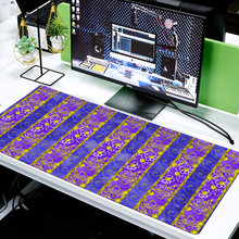 Load image into Gallery viewer, Golden Daisies Purple pattern : Large Rectangular Non-slip Mouse Pad 40cm x 90cm 16&quot; x 35&quot; - Free standard shipping
