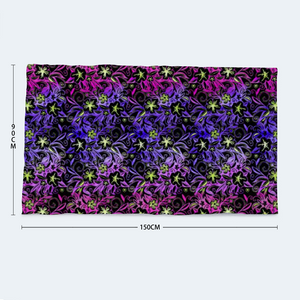 Glowing Flowers : Large body towel for Bath and the sea - 35'' x 59'' -  90cm x 150cm  - Free standard shipping