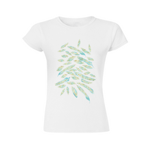 Load image into Gallery viewer, Angelic Feathers : Fit T-Shirt for women (Fit shape) - Multi  Colors - 100% Cotton -  Free standard shipping
