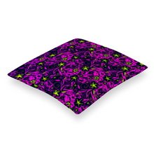 Load image into Gallery viewer, Glowing Flowers - Lolitta Punk pattern :  Square Cotton pillow case - Double side printing - Multi sizes - Free standard shipping
