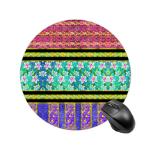 Load image into Gallery viewer, Golden Daisies mixed pattern : Round Mouse Pad, Non-Slip Base for Computer -  7.9&quot;X7.9&quot; - 20cm x 20cm  - Free standard shipping
