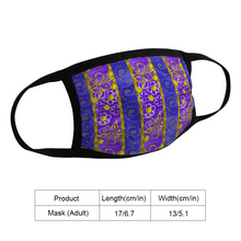 Load image into Gallery viewer, Golden Daisies Purple pattern : Adult Protection mask - Face Cover - 17cm x 13cm - 6.7&quot; x 5.1&quot; -  Free standard shipping
