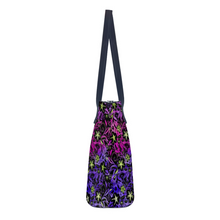 Load image into Gallery viewer, Glowing Flowers: Trendy Handbag - 29cm x 34cm x 14cm (11.4&quot; x 13.4&quot; x 5.5&quot;) - Artificial Leather - Free standard shipping
