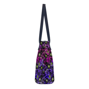 Glowing Flowers: Trendy Handbag - 29cm x 34cm x 14cm (11.4" x 13.4" x 5.5") - Artificial Leather - Free standard shipping