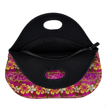 Load image into Gallery viewer, Golden Daisies Magenta pattern : Insulated Lunch Bag 12&quot; x 11&quot; x 6.3&quot;  -  Free standard shipping
