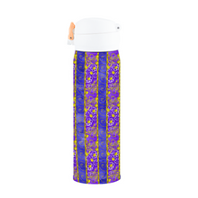 Load image into Gallery viewer, Golden Daisies purple pattern : Thermal Bottle - 17oz Portable Thermal Bottle with Flip Cap Stainless Steel Bottle - 23cm x 6.6cm (9&quot; x 2.6&quot;)  - Free standard shipping
