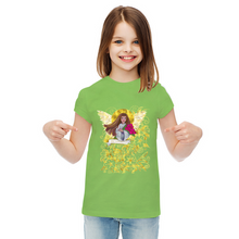 Load image into Gallery viewer, Original Art - Vassia Sarri Creations, Prosperity Angel for your kid’s t-shirt, to bring positive vibes in your life and reprogram your subconscious, so you become open towards prosperity opportunities
