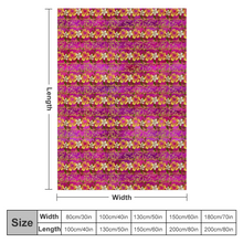 Load image into Gallery viewer, Golden Daisies magenta pattern : Thin Flannel Blanket - single sided print – 4 Sizes 60’’x80, 60’’x50, 40’’x50, 40’’x30  - Free standard shipping
