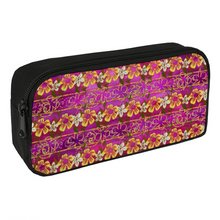 Load image into Gallery viewer, Golden Daisies Magenta pattern : Pencil Case - 22cm x 12cm x 5cm - 8.7&quot; x 4.7&quot; x 2&quot;- holds up to 60 pencils - Free standard shipping
