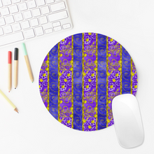 Load image into Gallery viewer, Golden Daisies purple pattern : Square Mouse Pad , Non-Slip Base for Computer 7.9&quot;X9.8&quot; - 25cm x 20cm -  Free standard shipping
