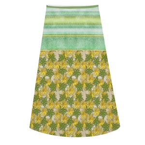 Health Angel : A-line Midi Skirt - Polyester stretch fabric - Free standard shipping