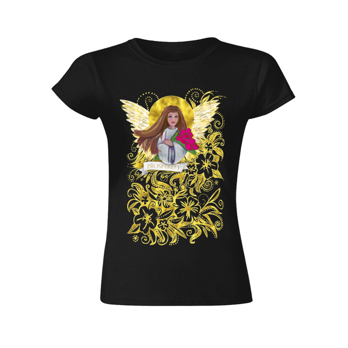 Vassia Sarri Creations, original Art: Prosperity Angel. Bring positive vibes and reprogram your subconscious with this fit t-shirt