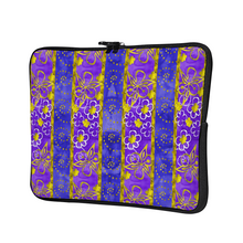 Load image into Gallery viewer, Golden Daisies Purple pattern : Briefcase sleeve - multi sizes - available for 10&quot; / 12&quot; / 13&quot; / 15&quot; / 17&quot; laptops or tablets  -  Free standard shipping
