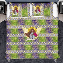 Load image into Gallery viewer, Prosperity Angel : 3 piece set bedding covers - Single  to extra large double size (choose among 8 sizes)  2x Pillowcases &amp; 1x Quilt Cover – Free standard shipping
