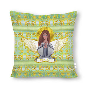 Health Angel: Square Canvas pillow case - Double side printing - 2 sizes - Free standard shipping