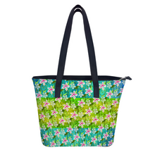 Load image into Gallery viewer, Golden Daisies Green Turquoise pattern : Trendy Handbag - 29cm x 34cm x 14cm (11.4&quot; x 13.4&quot; x 5.5&quot;) - Artificial Leather - Free standard shipping
