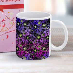 Glowing Flowers : Classic mug - 11oz: 3.8” h x 3.2” diameter -  Free standard shipping