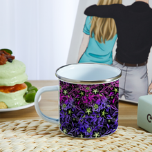 Load image into Gallery viewer, Glowing flowers : Mug Enamel Camping Style - Heat-Resistant  - 10 Oz  - Free standard shipping
