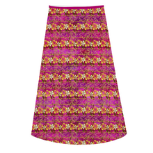 Load image into Gallery viewer, Golden Daisies : A-line Midi Skirt - Polyester stretch fabric - Free standard shipping
