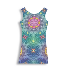 Load image into Gallery viewer, Magic Stardust - Pattern 3 : Tank Mini stretchy Dress - Polyester - Free standard shipping
