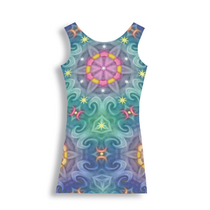 Magic Stardust - Pattern 3 : Tank Mini stretchy Dress - Polyester - Free standard shipping