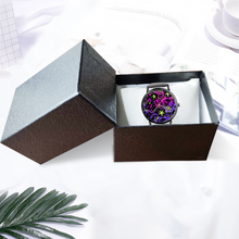 Load image into Gallery viewer, Glowing Flowers : Black Plastic Quartz Watch in premium gift box - 1.6 × 1.6&quot; - Free standard shipping
