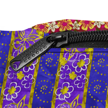 Load image into Gallery viewer, Golden Daisies Purple Magenta pattern : Waist bag Banana style - 36cm x 15cm - 14.2&#39;&#39; x 5.9&#39;&#39; -  Free standard shipping
