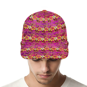 Golden Daisies Magenta pattern : Baseball Hat Adjustable - Free standard shipping