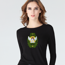 Load image into Gallery viewer, Good Fortune Angel: Long sleeve thin blouse -  tight fit for women  -  up to 4XL  -  95% Cotton - Free standard shipping
