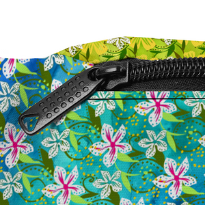 Golden Daisies Green Turquoise Pattern : Waist bag Banana style - 36cm x 15cm - 14.2'' x 5.9'' -  Free standard shipping