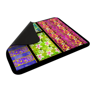 Golden Daisies mixed pattern : Square Mouse Pad , Non-Slip Base for Computer 7.9"X9.8" - 25cm x 20cm -  Free standard shipping