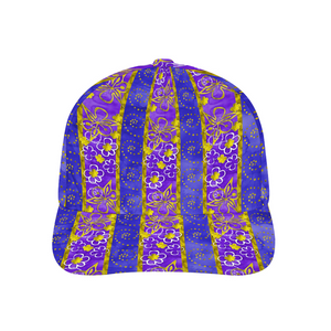 Golden Daisies purple pattern : Baseball Hat Adjustable - Free standard shipping