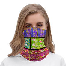 Load image into Gallery viewer, Golden daisies mixed pattern : Bandana -Face cover,  Multi-Function Headband for Adults - 50cm x 25cm / 19.6&#39;&#39; x 9.8&#39;&#39; - Free standard shipping
