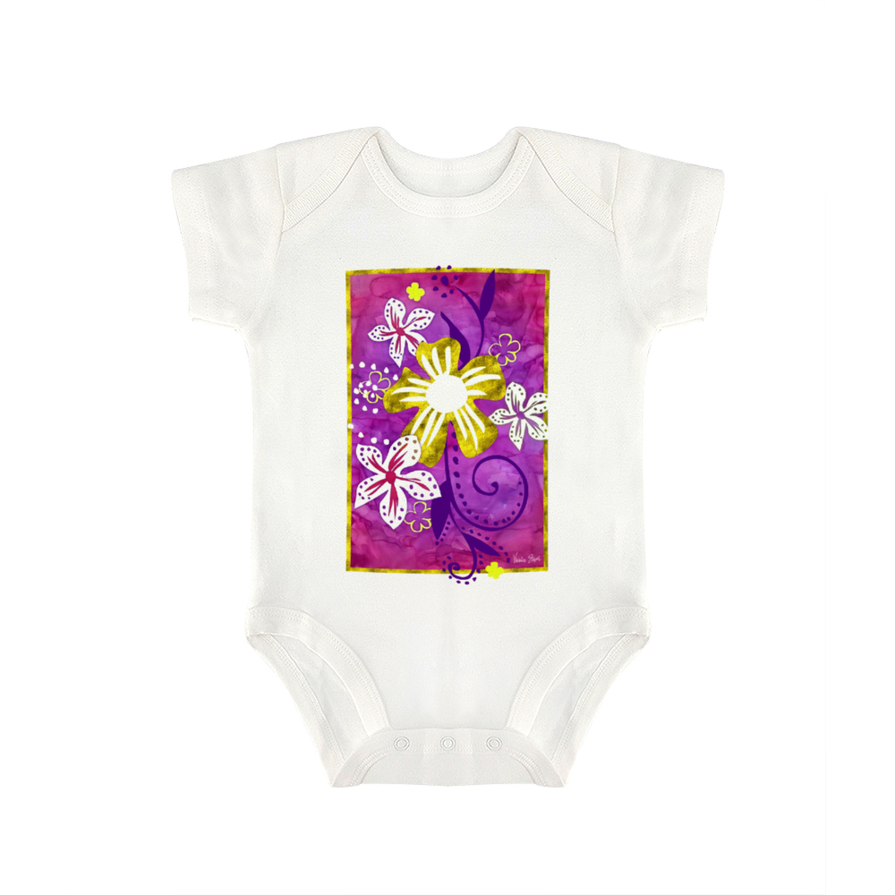 Golden Daisies : Baby Jumpsuit  - 100% Cotton -  Free standard shipping