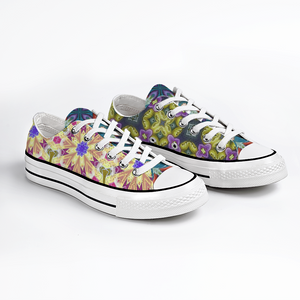 Byzantium Garden : All Star style Unisex Low top Canvas Shoes - Free standard shipping