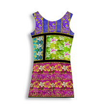 Load image into Gallery viewer, Golden Daisies : Tank Mini stretchy Dress - Polyester - Free standard shipping
