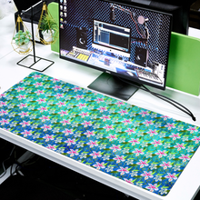 Load image into Gallery viewer, Golden Daisies Turquoise Pattern : Large Rectangular Non-slip Mouse Pad 40cm x 90cm 16&quot; x 35&quot; - Free standard shipping
