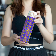 Load image into Gallery viewer, Golden Daisies purple pattern : Thermal Bottle - 17oz Portable Thermal Bottle with Flip Cap Stainless Steel Bottle - 23cm x 6.6cm (9&quot; x 2.6&quot;)  - Free standard shipping
