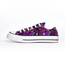 Load image into Gallery viewer, Glowing Flowers : All Star style Unisex Low top Canvas Shoes - Free standard shipping
