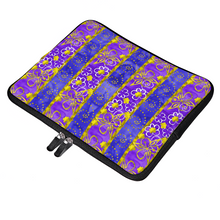 Load image into Gallery viewer, Golden Daisies Purple pattern : Briefcase sleeve - multi sizes - available for 10&quot; / 12&quot; / 13&quot; / 15&quot; / 17&quot; laptops or tablets  -  Free standard shipping
